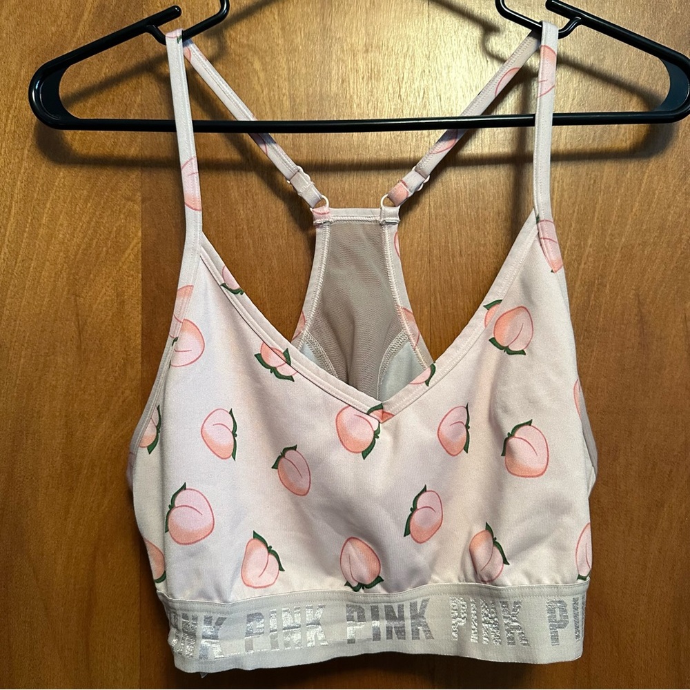 Victorias Secret Pink Bralette Bra Pink Peach Large Ultimate Lightly Lined